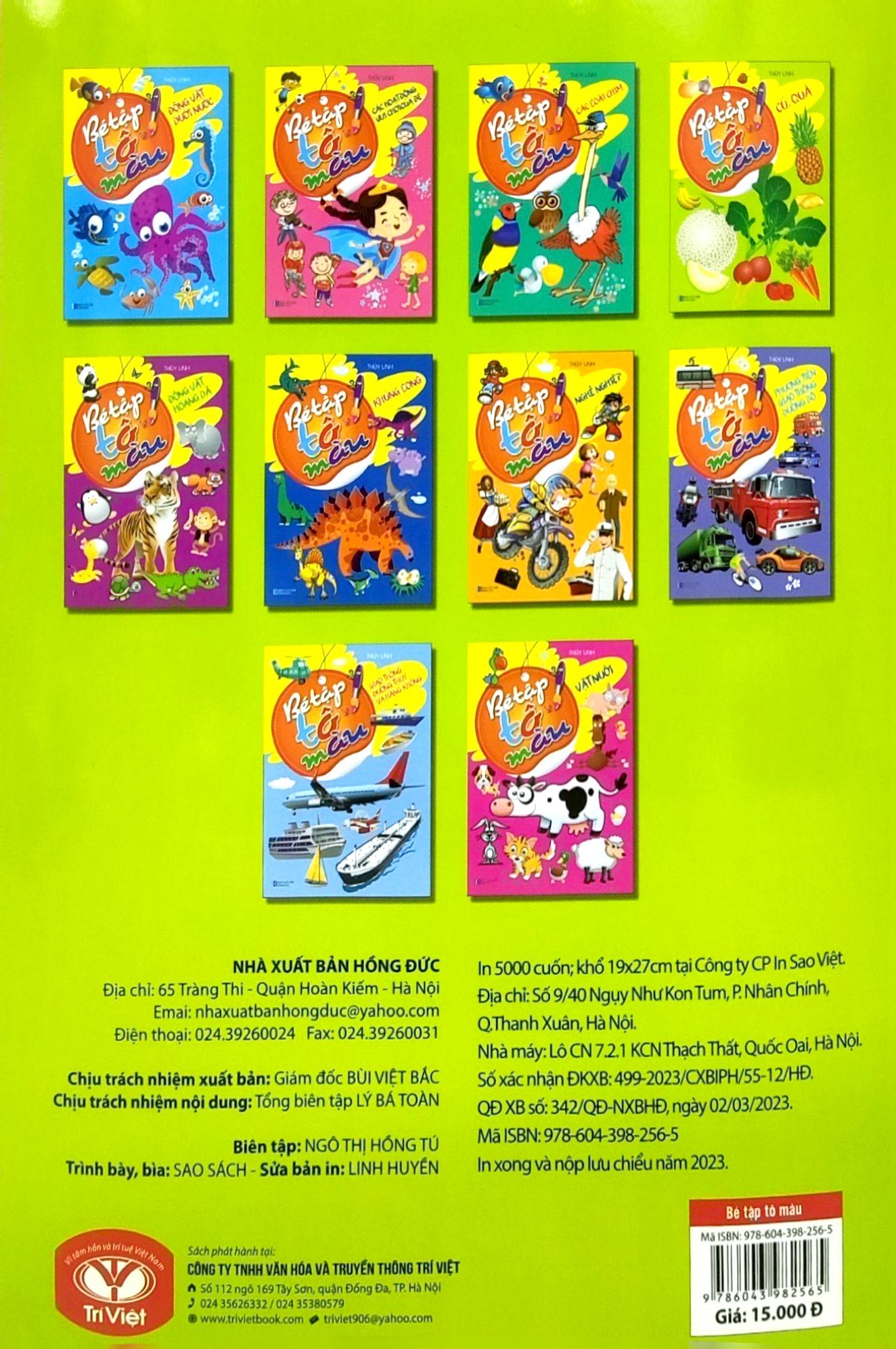 bé tập tô màu - củ, quả (tái bản 2023)