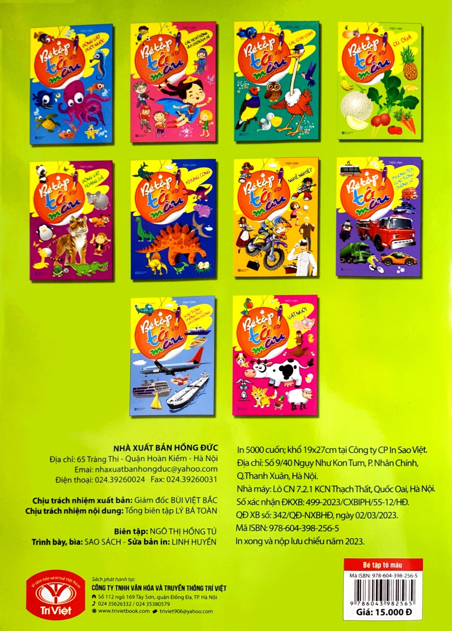 bé tập tô màu - củ, quả (tái bản 2023)