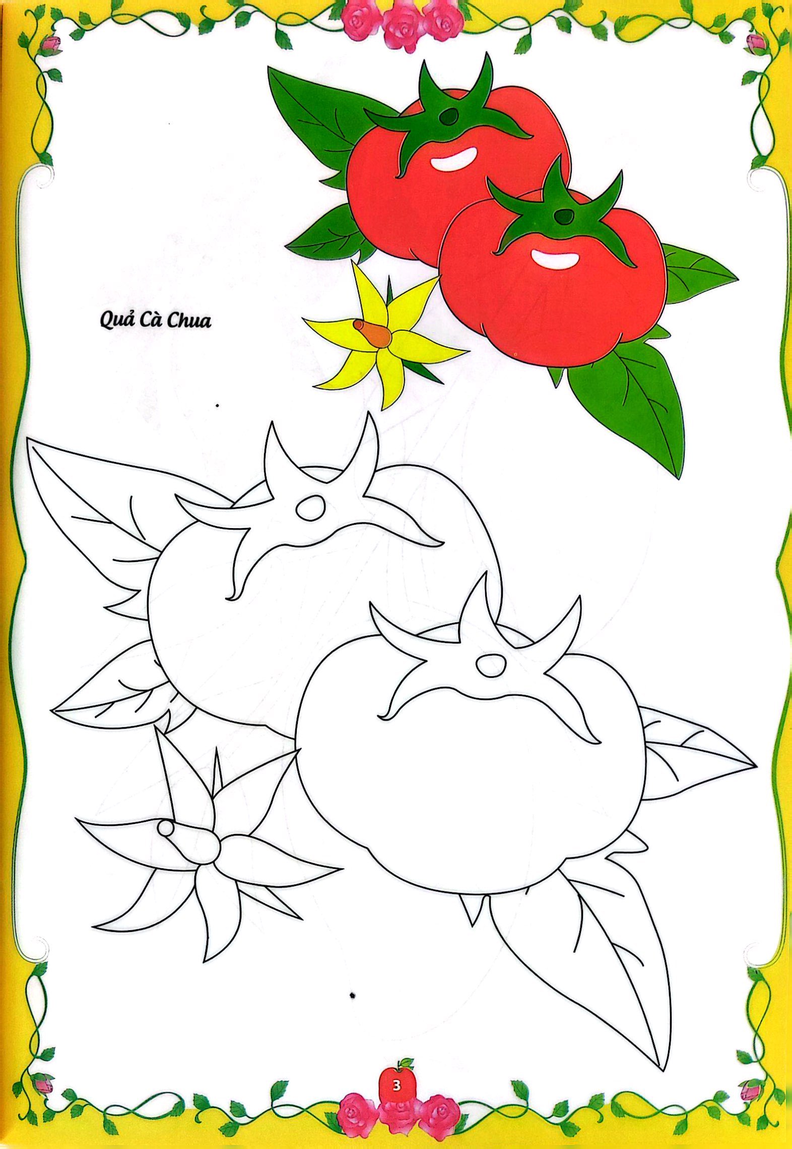 bé tập tô màu - củ, quả (tái bản 2023)