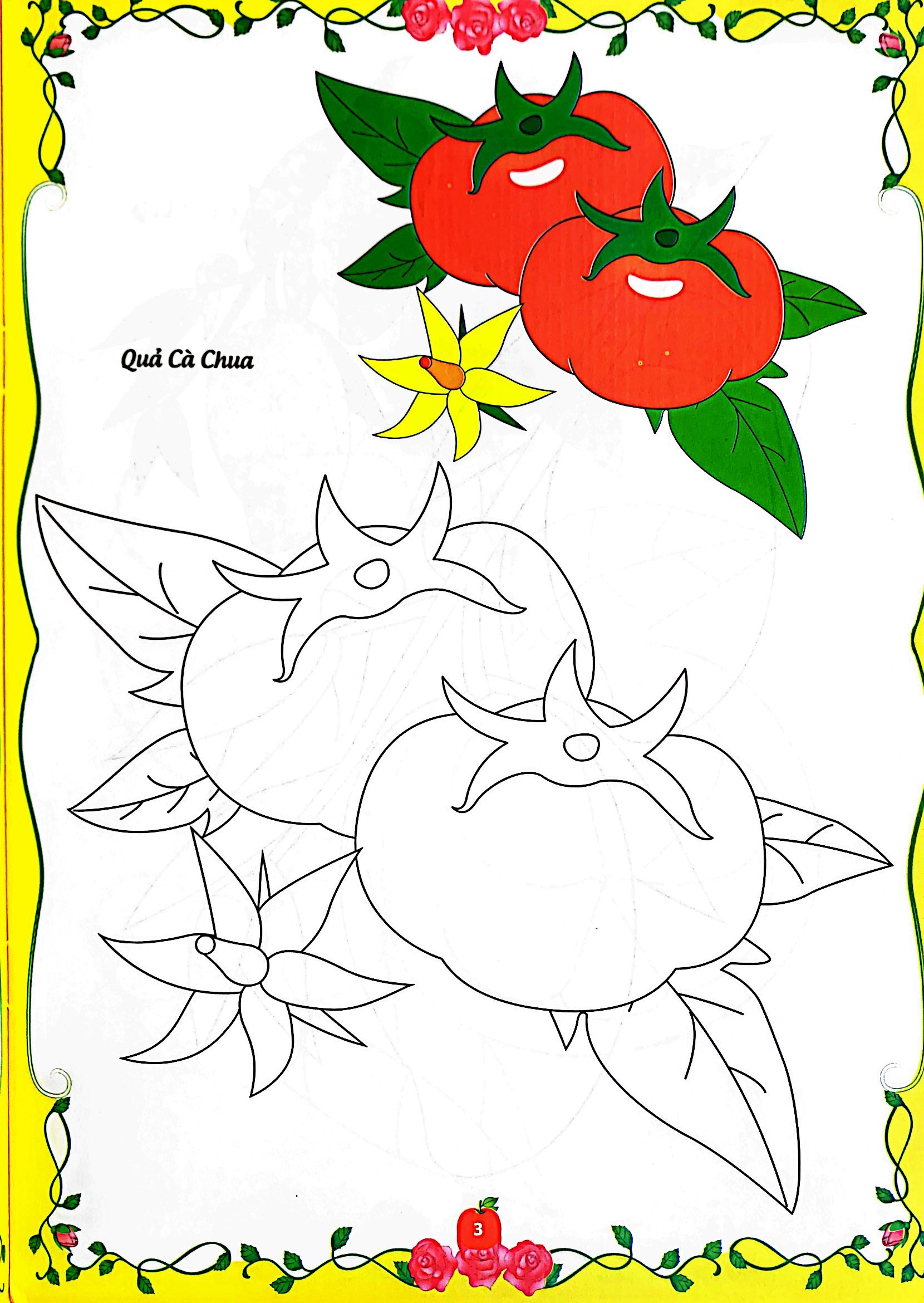 bé tập tô màu - củ, quả (tái bản 2023)