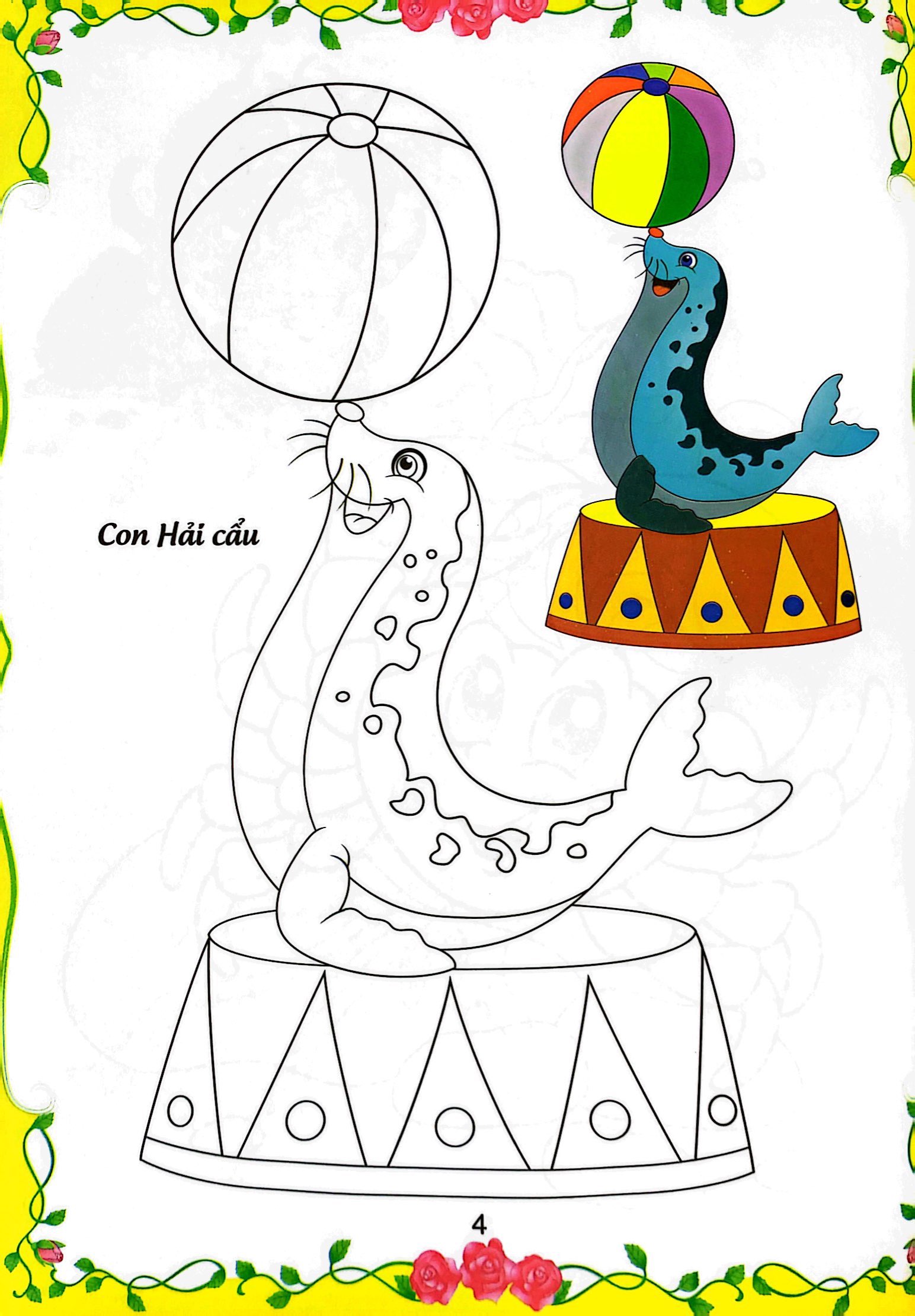 bé tập tô màu - động vật dưới nước (tái bản 2023)