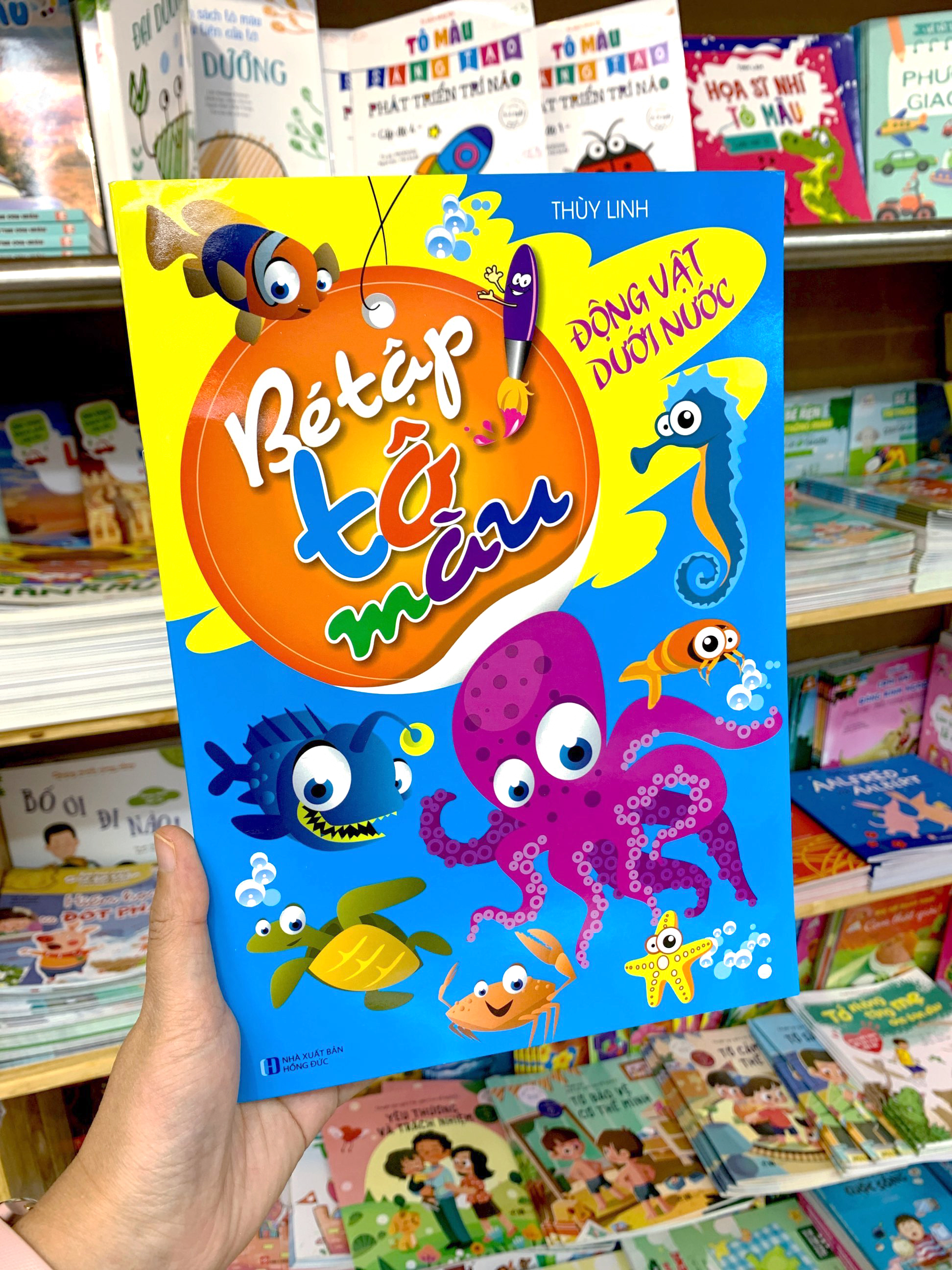 bé tập tô màu - động vật dưới nước (tái bản 2023)