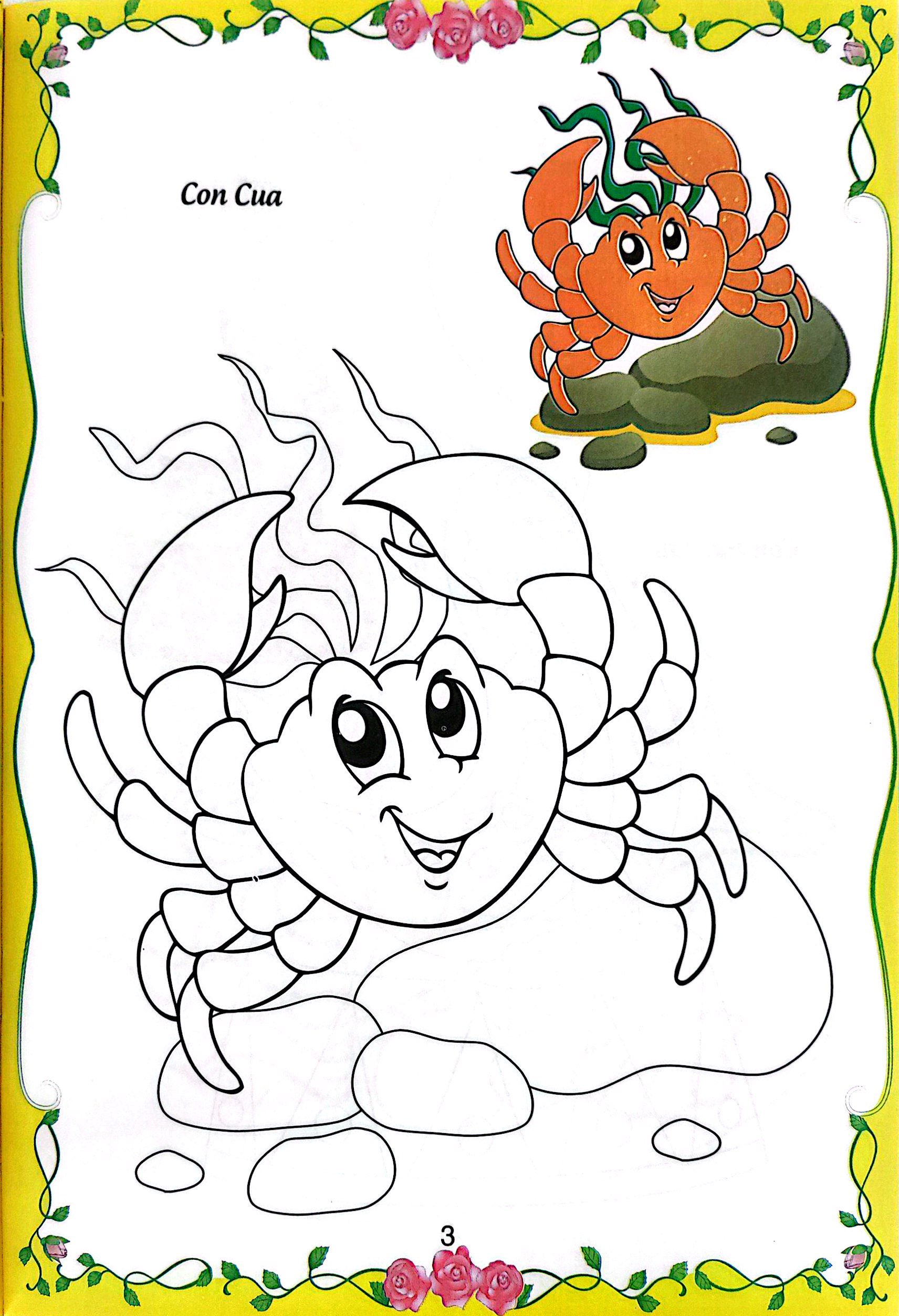 bé tập tô màu - động vật dưới nước (tái bản 2023)