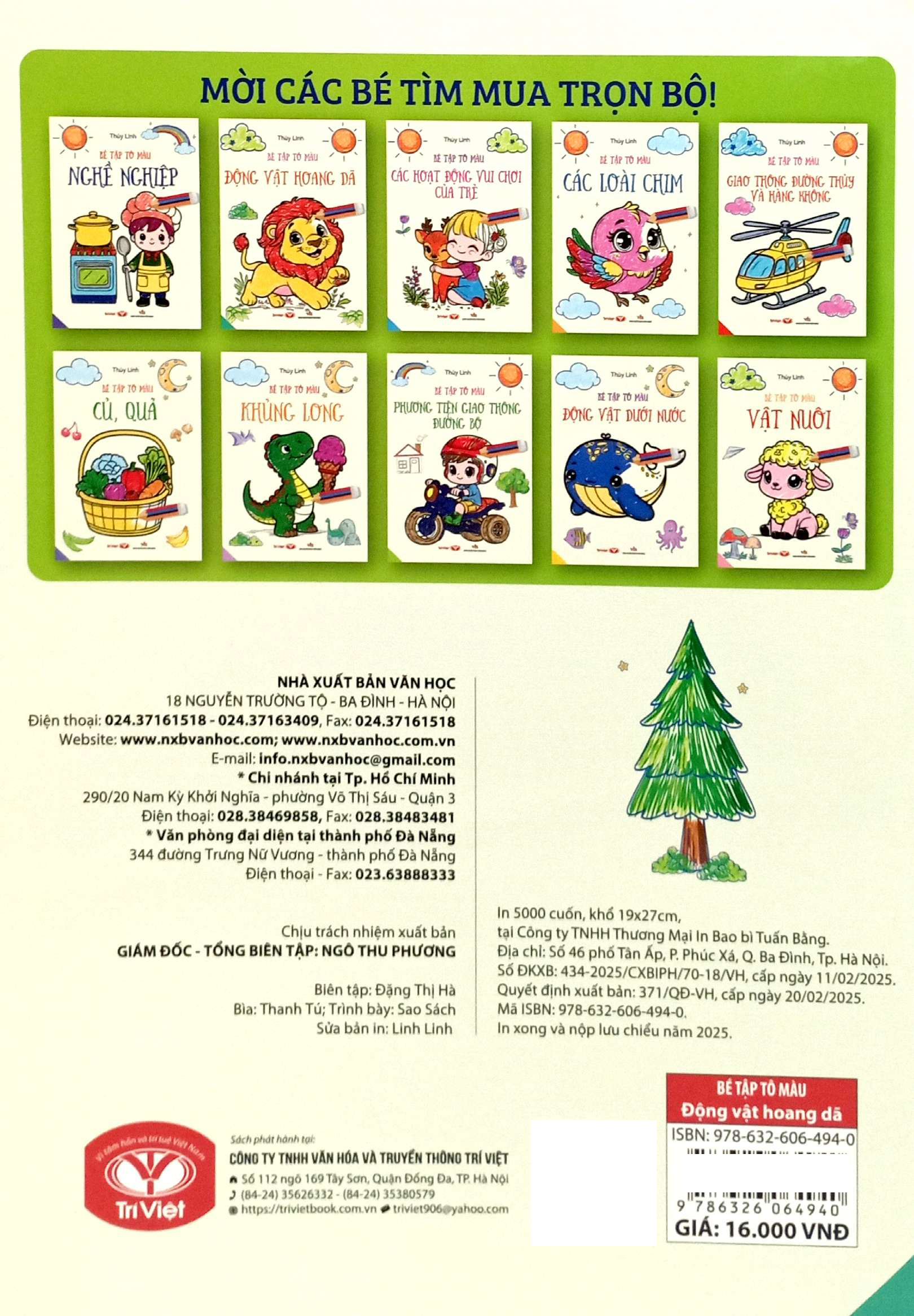 bé tập tô màu - động vật hoang dã