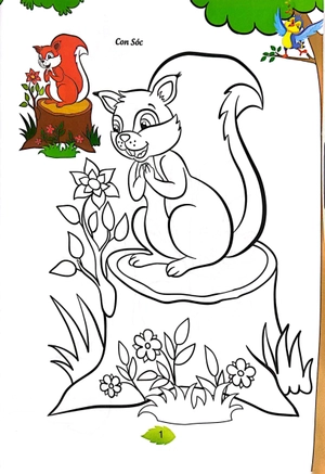 bé tập tô màu - động vật hoang dã (tái bản 2023)