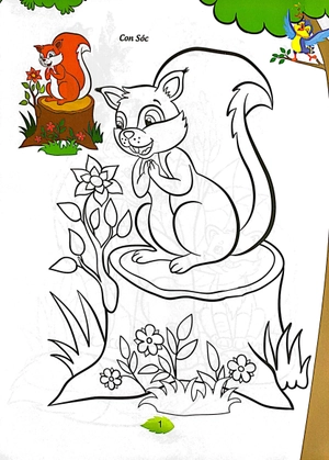 bé tập tô màu - động vật hoang dã (tái bản 2023)