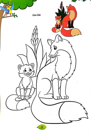 bé tập tô màu - động vật hoang dã (tái bản 2023)