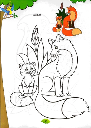 bé tập tô màu - động vật hoang dã (tái bản 2023)