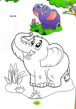 bé tập tô màu - động vật hoang dã (tái bản 2023)