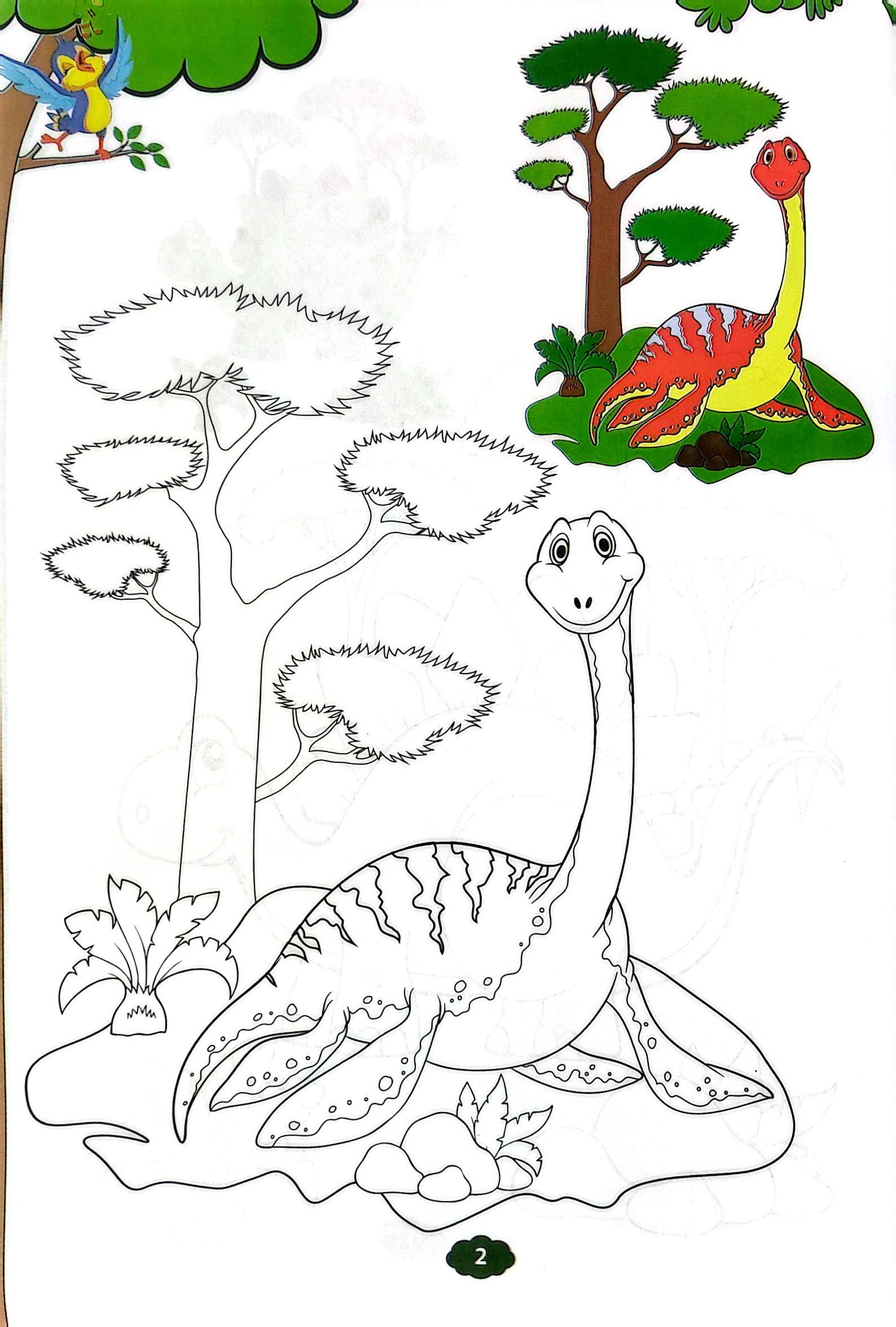 bé tập tô màu - khủng long (tái bản 2023)