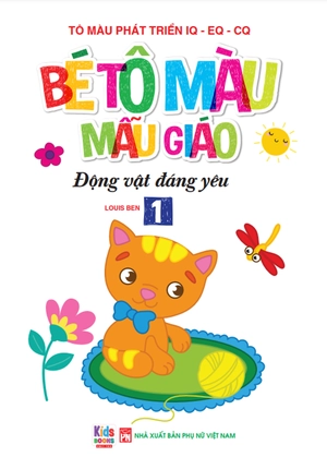 bé tập tô màu mẫu giáo - động vật đáng yêu - song ngữ anh-việt - tập 1