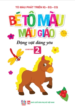 bé tập tô màu mẫu giáo - động vật đáng yêu - song ngữ anh-việt - tập 2