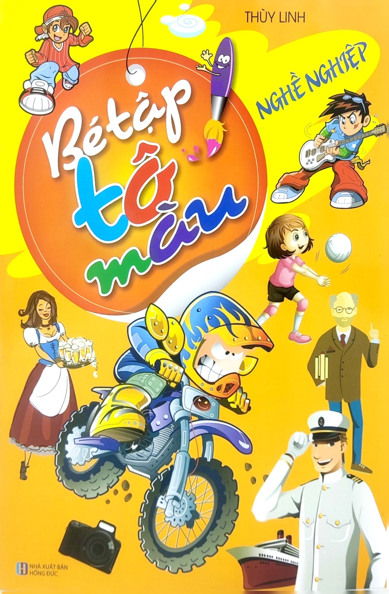 bé tập tô màu - nghề nghiệp (tái bản 2023)