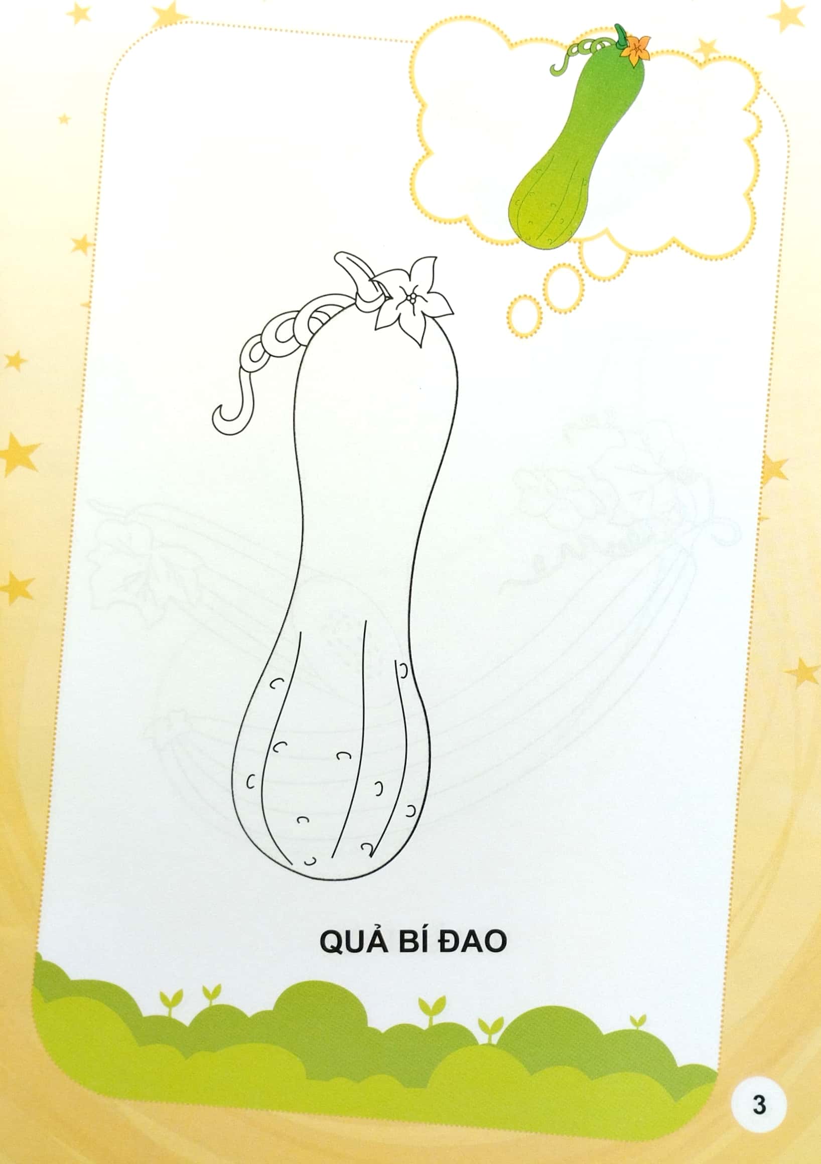 bé tập tô màu - rau, củ, quả (tái bản 2023)