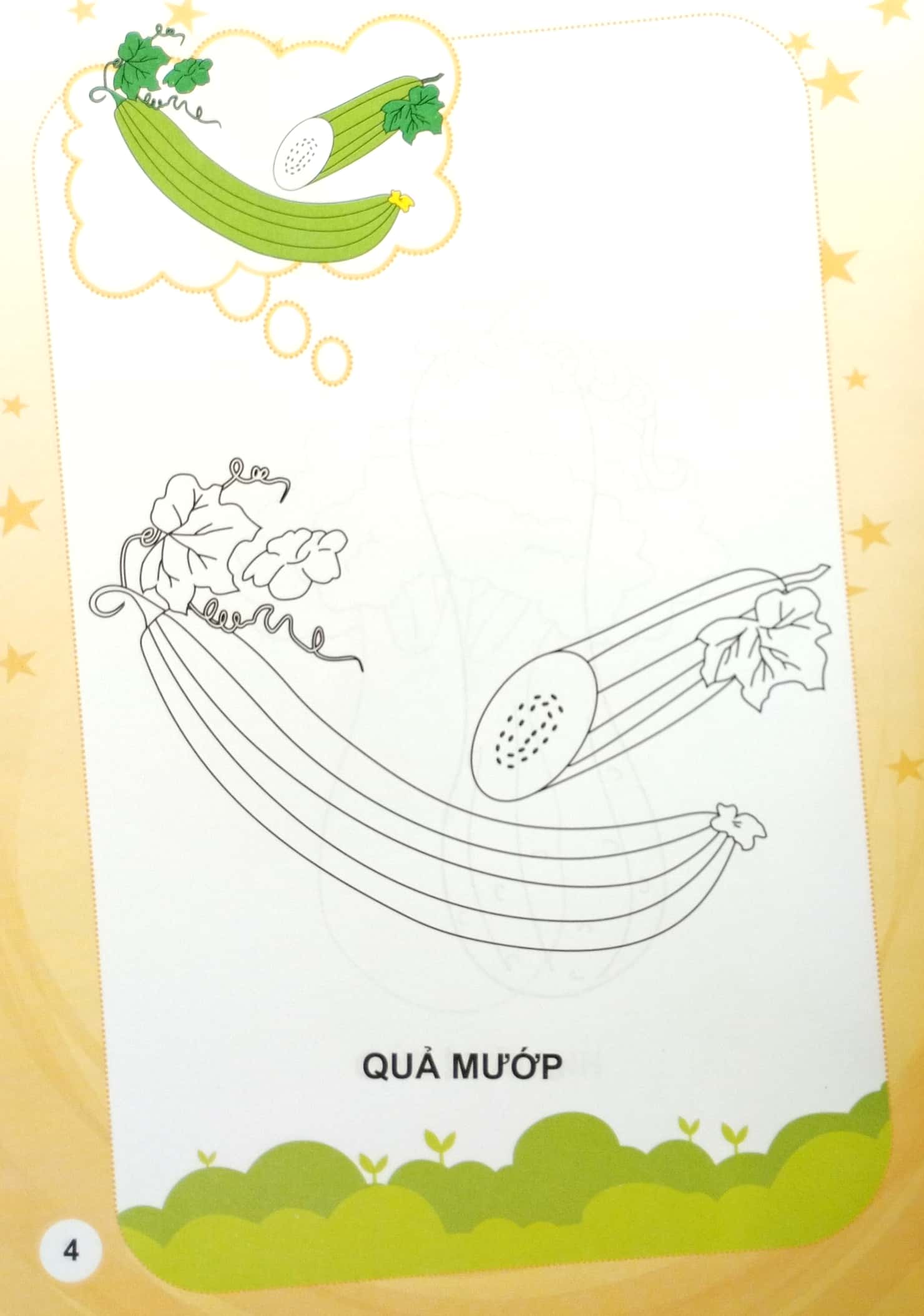 bé tập tô màu - rau, củ, quả (tái bản 2023)