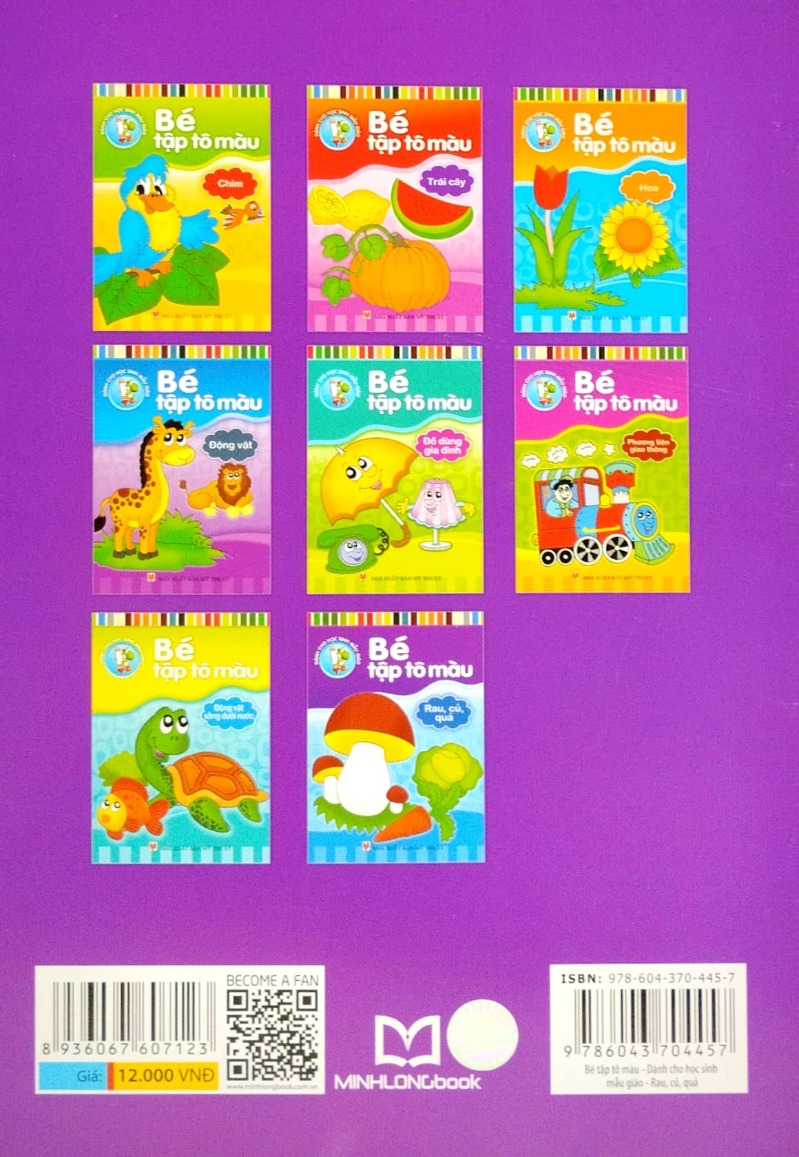 bé tập tô màu - rau, củ, quả (tái bản 2023)