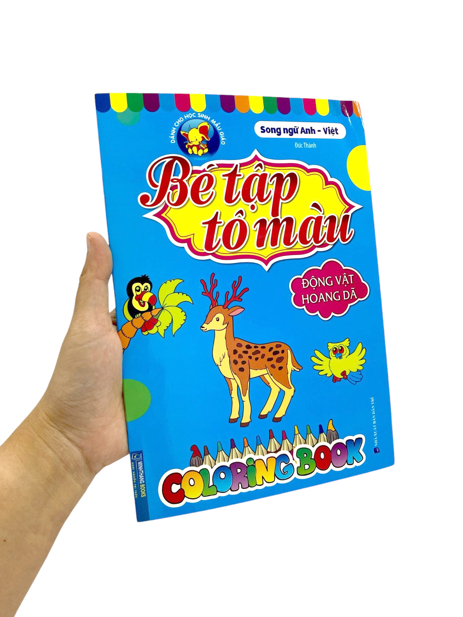 bé tập tô màu - song ngữ anh-việt - động vật hoang dã