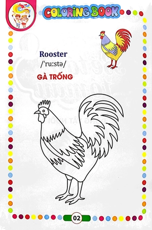 bé tập tô màu - song ngữ anh-việt - động vật nuôi