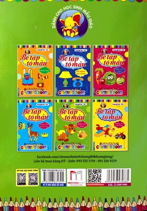 bé tập tô màu - song ngữ anh-việt - động vật nuôi