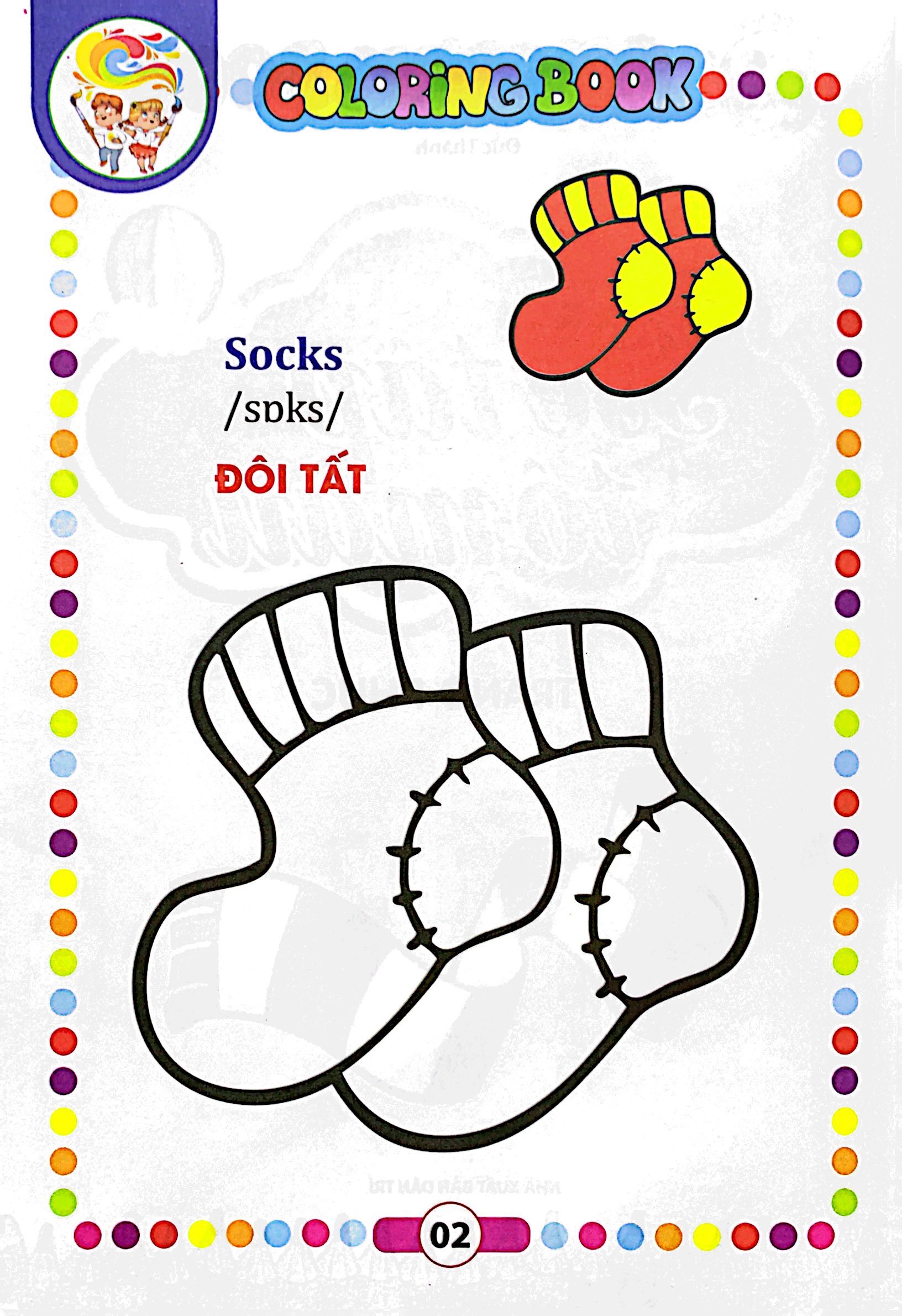 bé tập tô màu - song ngữ anh-việt - trang phục