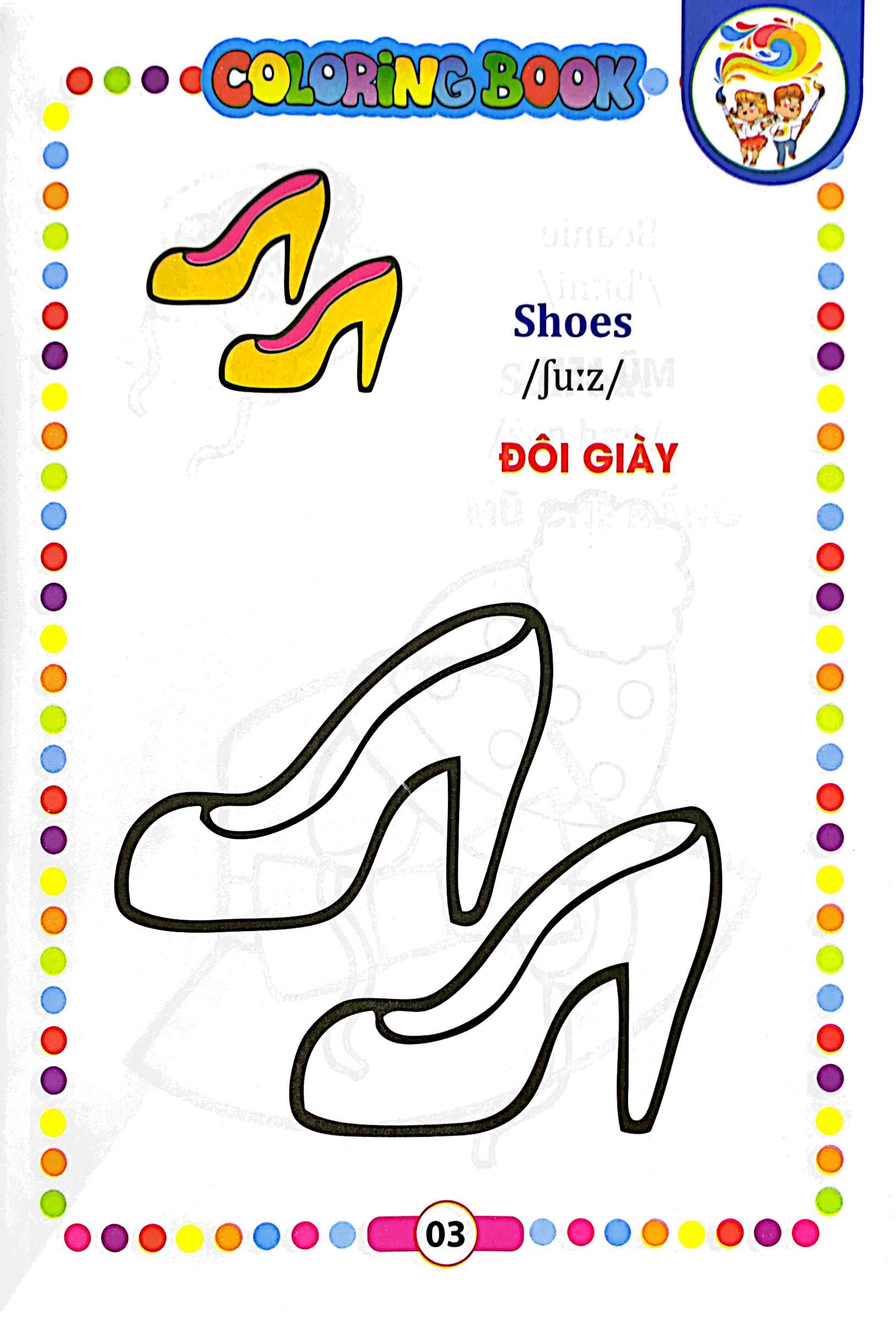 bé tập tô màu - song ngữ anh-việt - trang phục