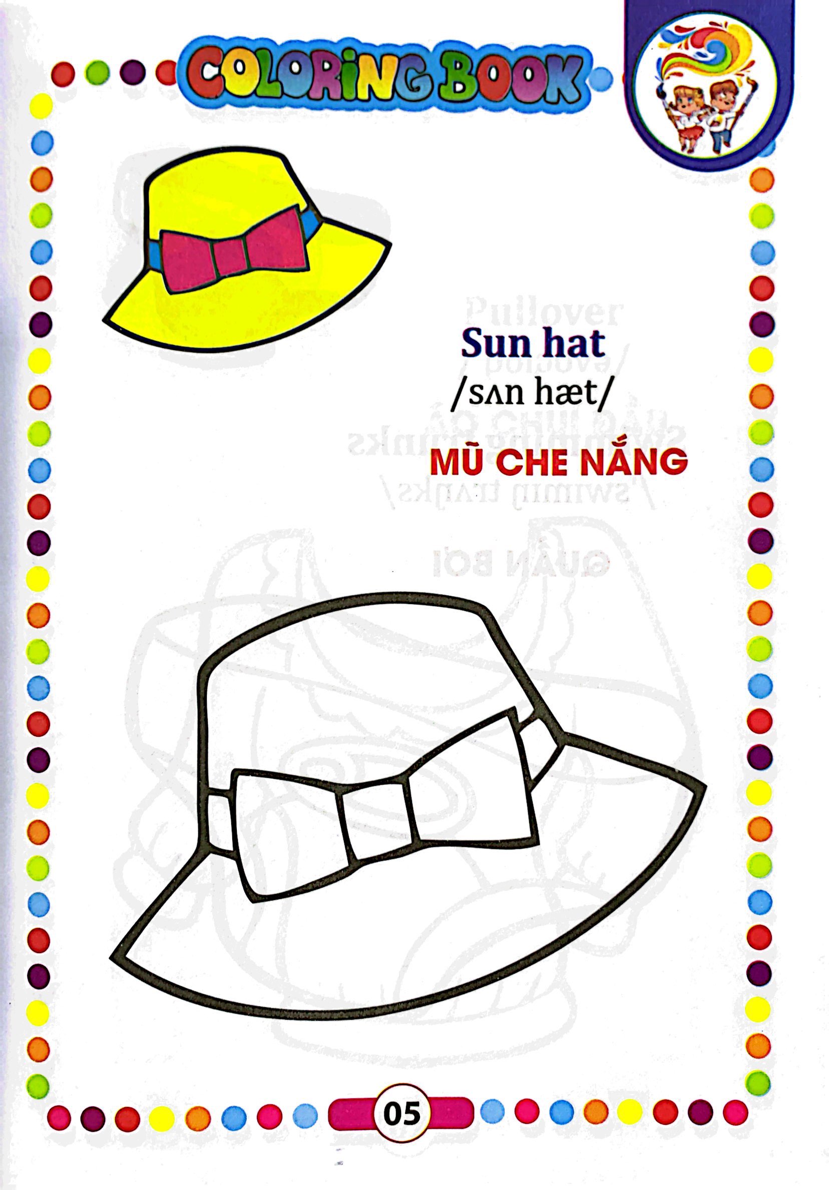 bé tập tô màu - song ngữ anh-việt - trang phục