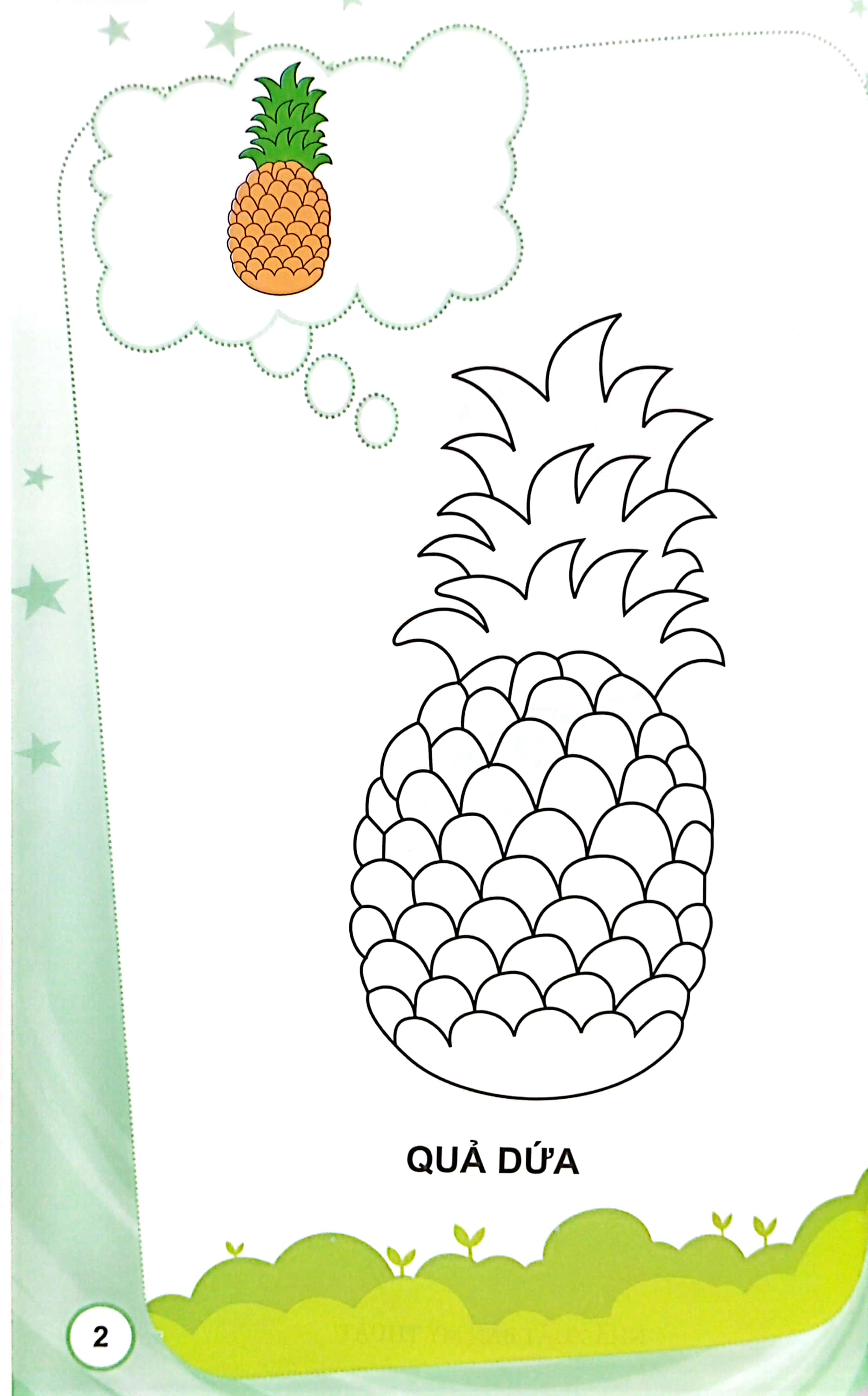 bé tập tô màu - trái cây (tái bản)