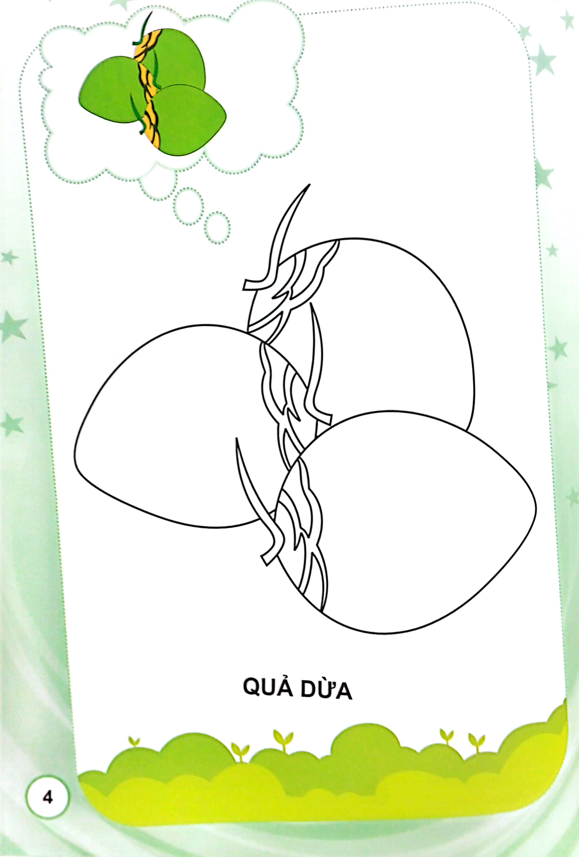 bé tập tô màu - trái cây (tái bản)