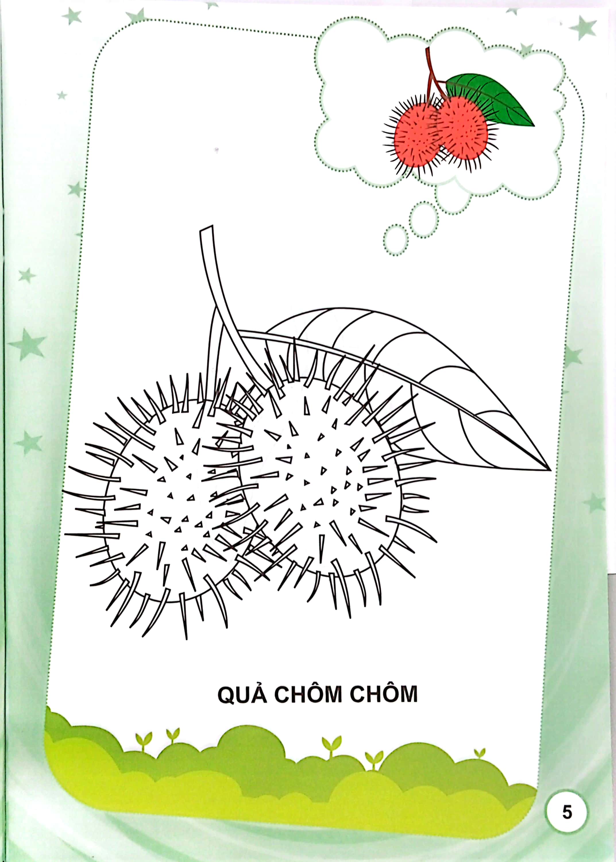 bé tập tô màu - trái cây (tái bản)