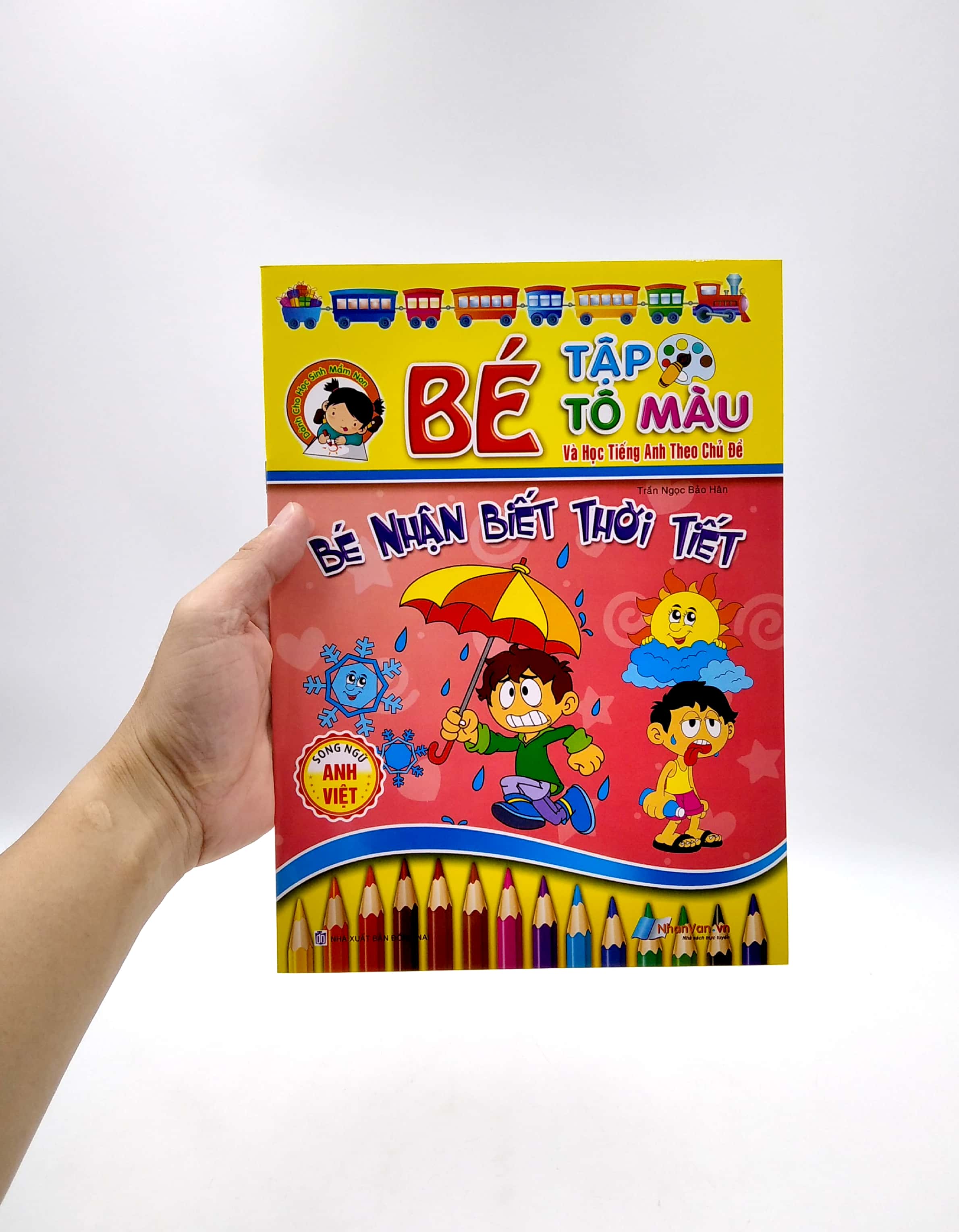 bé tập tô màu và học tiếng anh theo chủ đề - bé nhận biết thời tiết