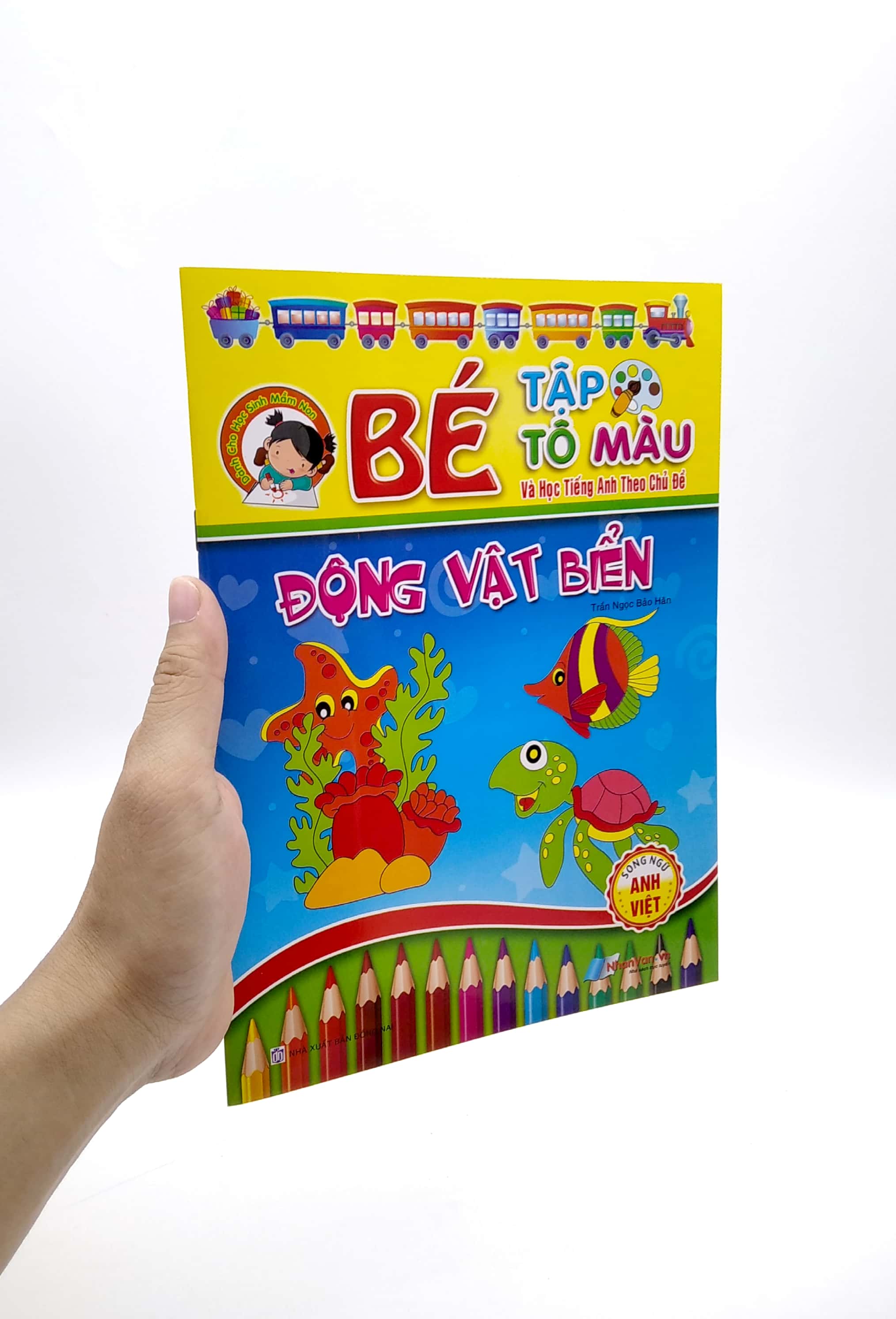 bé tập tô màu và học tiếng anh theo chủ đề - động vật biển