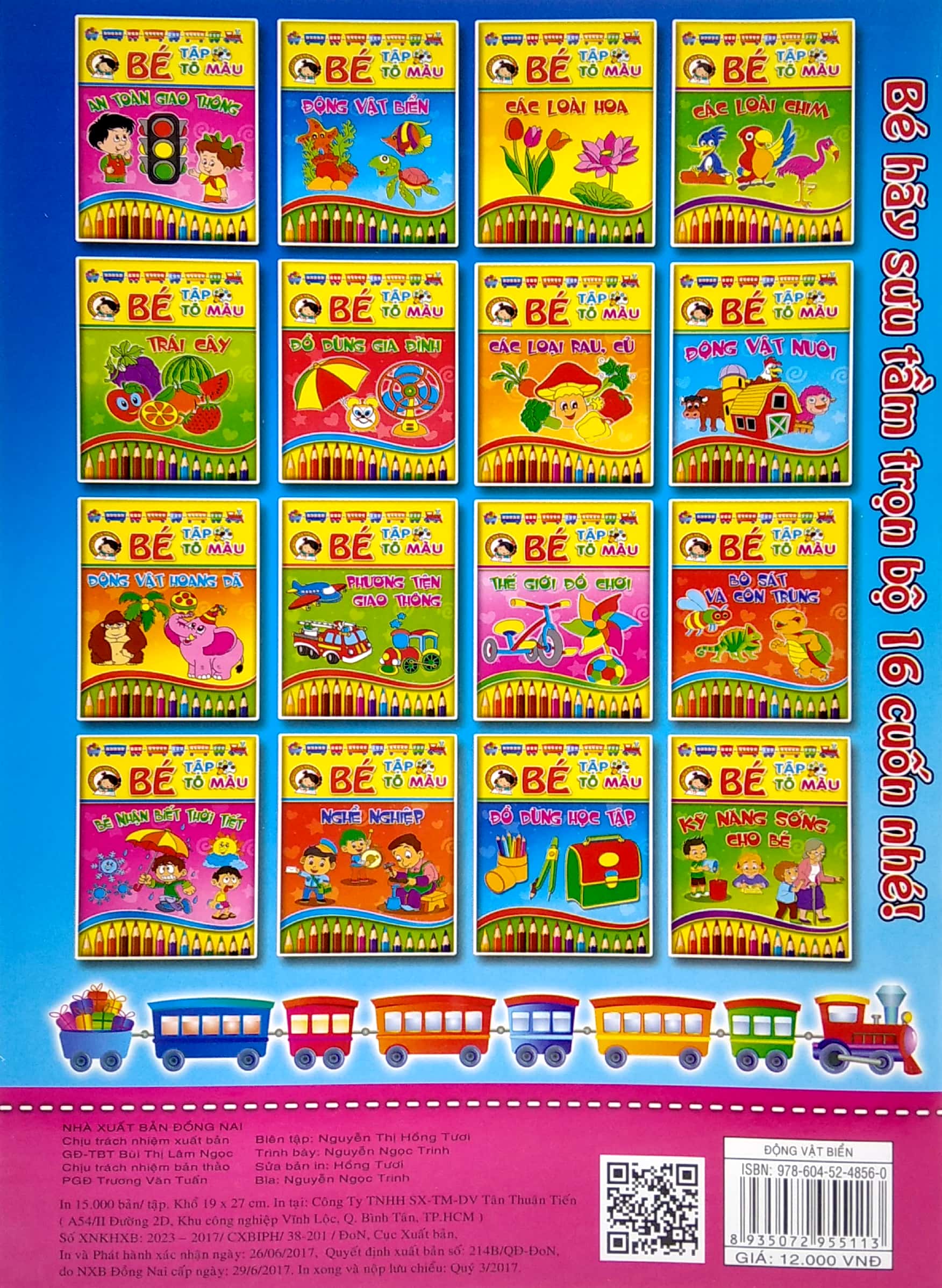 bé tập tô màu và học tiếng anh theo chủ đề - động vật biển