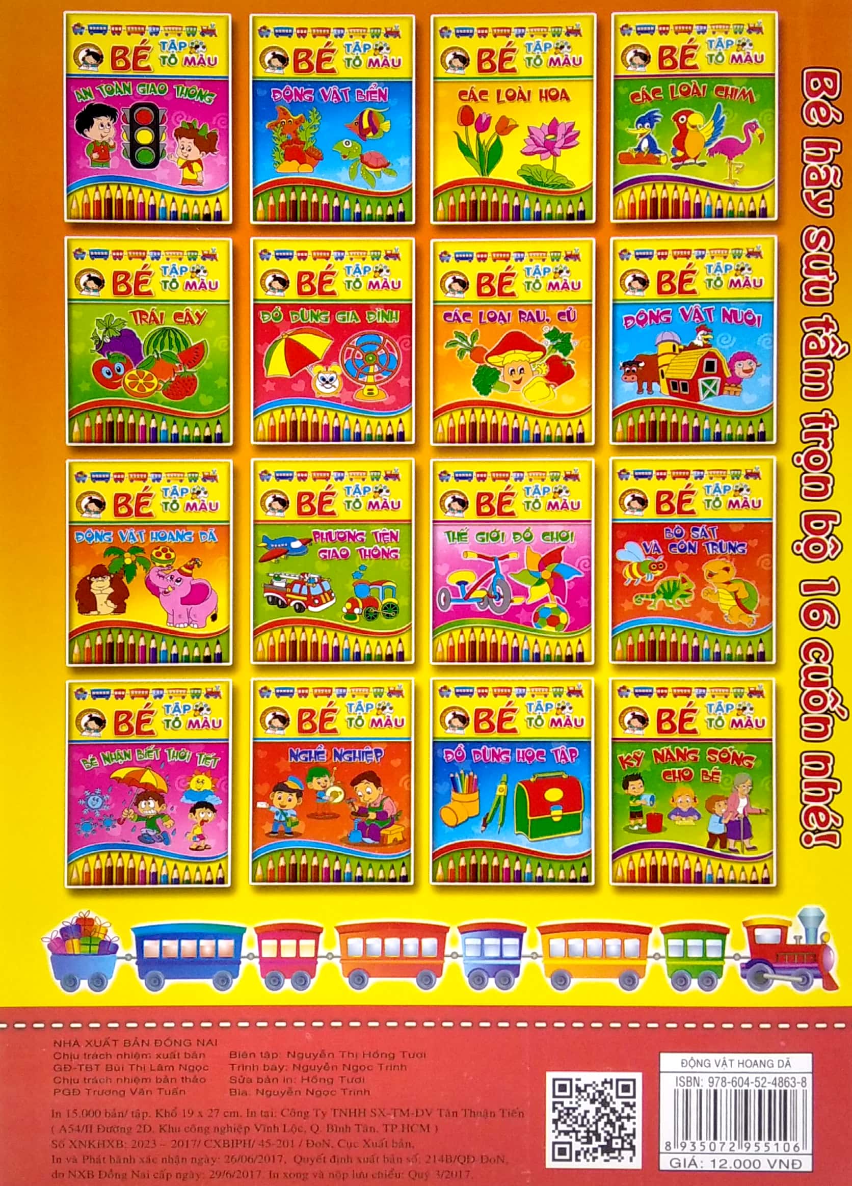 bé tập tô màu và học tiếng anh theo chủ đề - động vật hoang dã