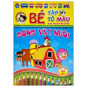 bé tập tô màu và học tiếng anh theo chủ đề - động vật nuôi