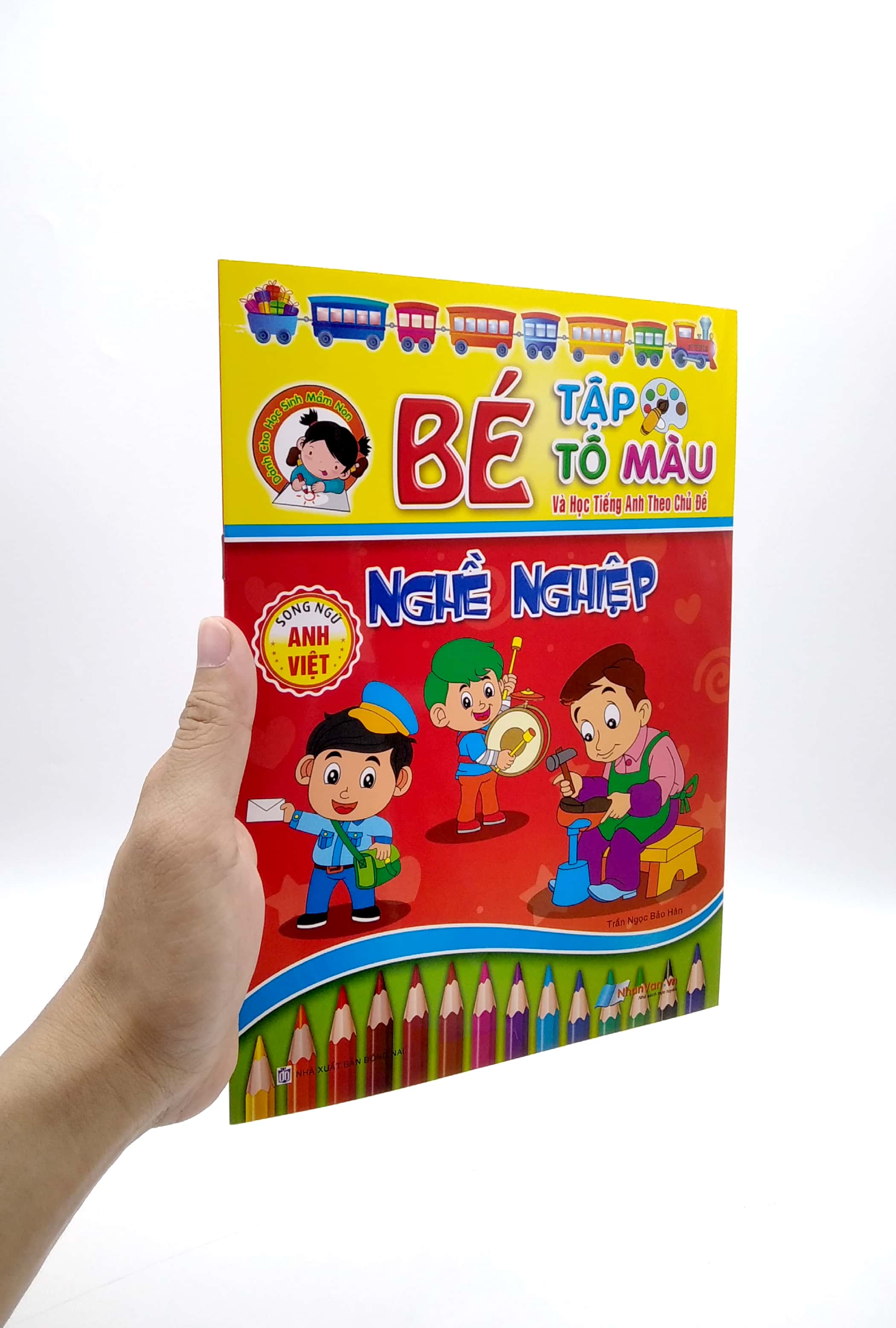 bé tập tô màu và học tiếng anh theo chủ đề - nghề nghiệp