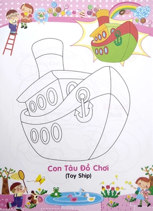 bé tập tô màu và học tiếng anh theo chủ đề - thế giới đồ chơi