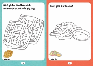 bé tập tô phát triển tư duy - câu đố về các loại bánh
