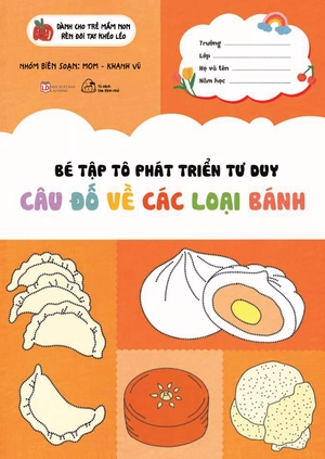 bé tập tô phát triển tư duy - câu đố về các loại bánh