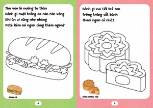 bé tập tô phát triển tư duy - câu đố về các loại bánh