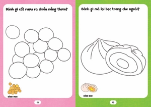 bé tập tô phát triển tư duy - câu đố về các loại bánh