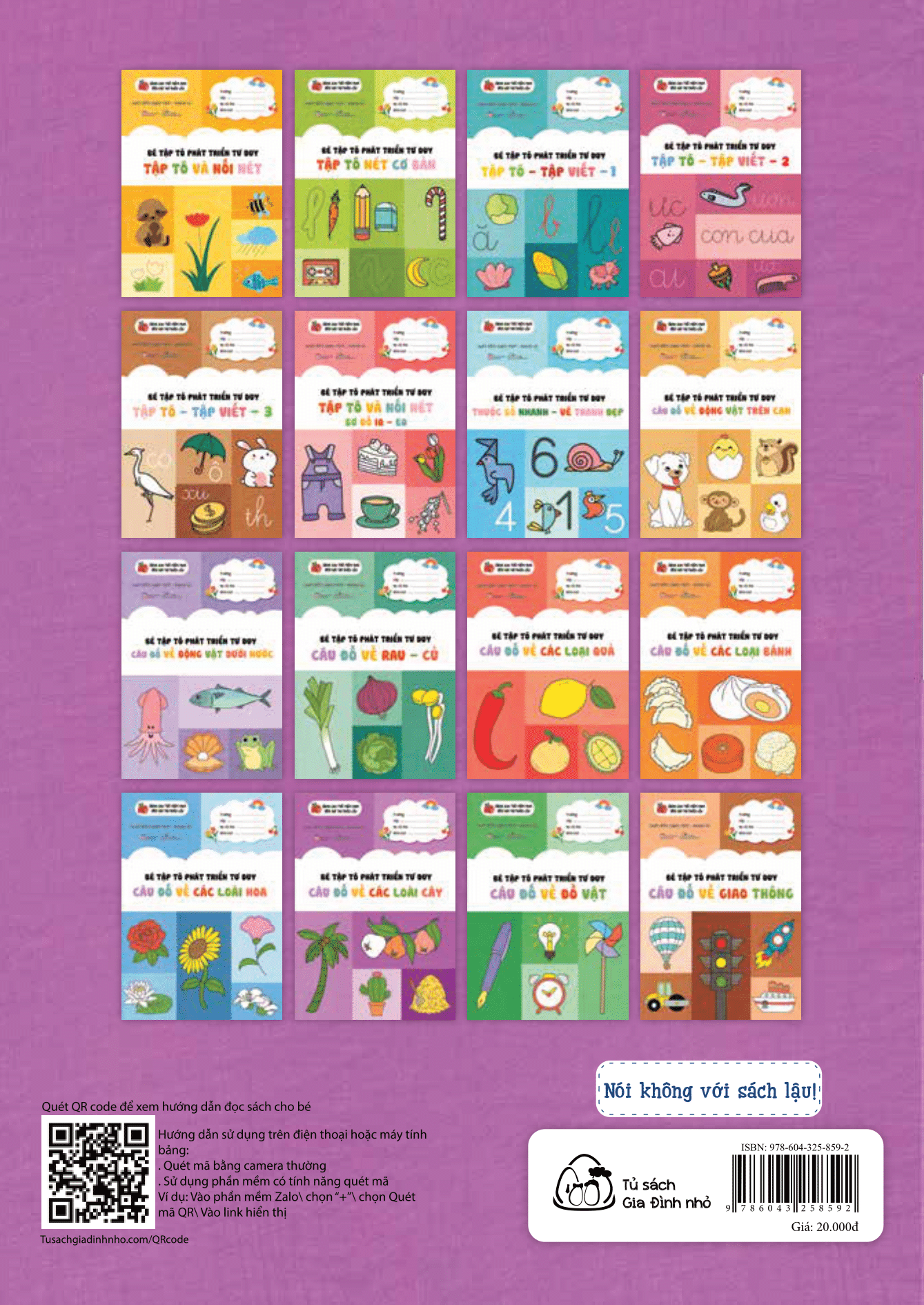 bé tập tô phát triển tư duy - câu đố về các loài cây