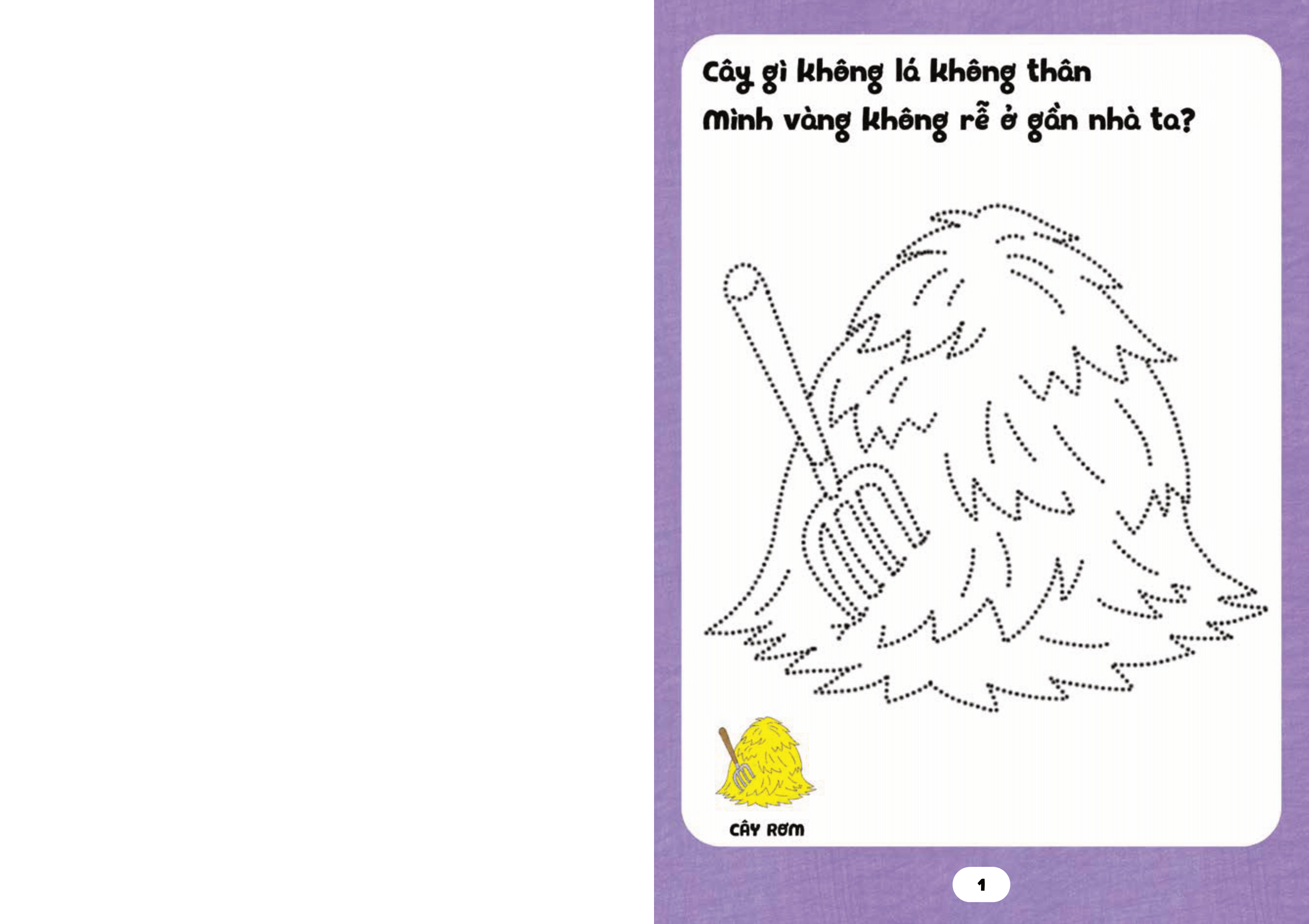 bé tập tô phát triển tư duy - câu đố về các loài cây