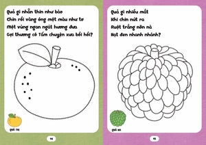 bé tập tô phát triển tư duy - câu đố về các loại quả