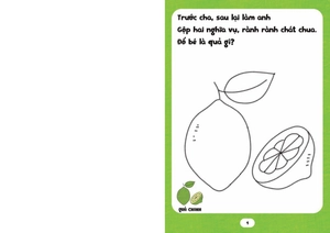 bé tập tô phát triển tư duy - câu đố về các loại quả