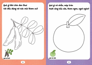 bé tập tô phát triển tư duy - câu đố về các loại quả