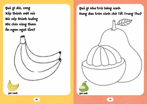 bé tập tô phát triển tư duy - câu đố về các loại quả