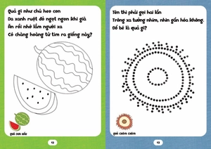 bé tập tô phát triển tư duy - câu đố về các loại quả