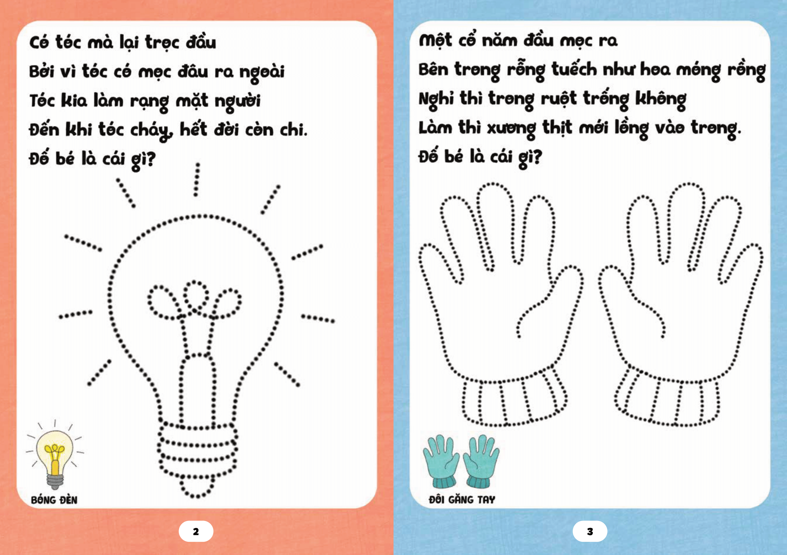 bé tập tô phát triển tư duy - câu đố về đồ vật