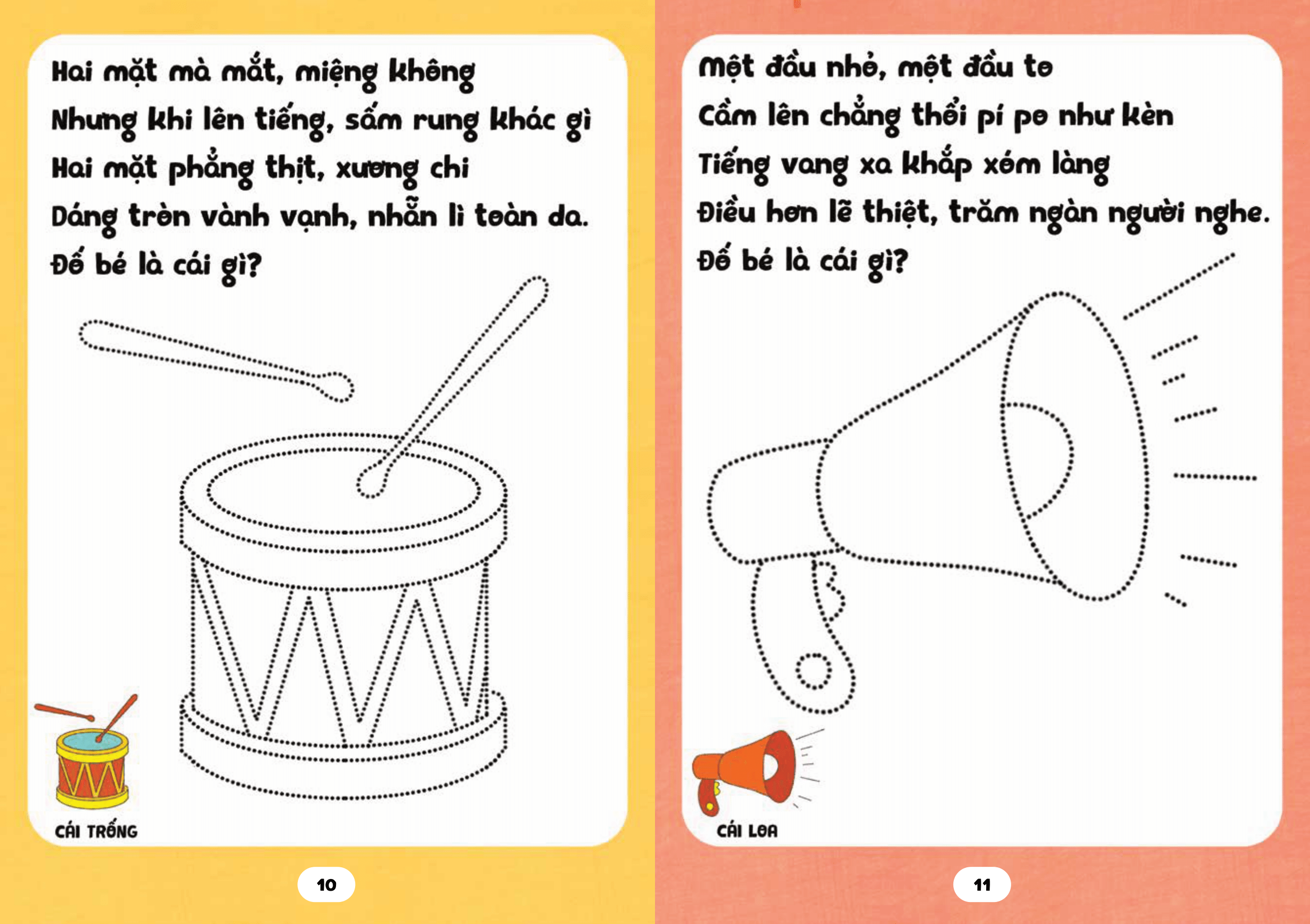 bé tập tô phát triển tư duy - câu đố về đồ vật