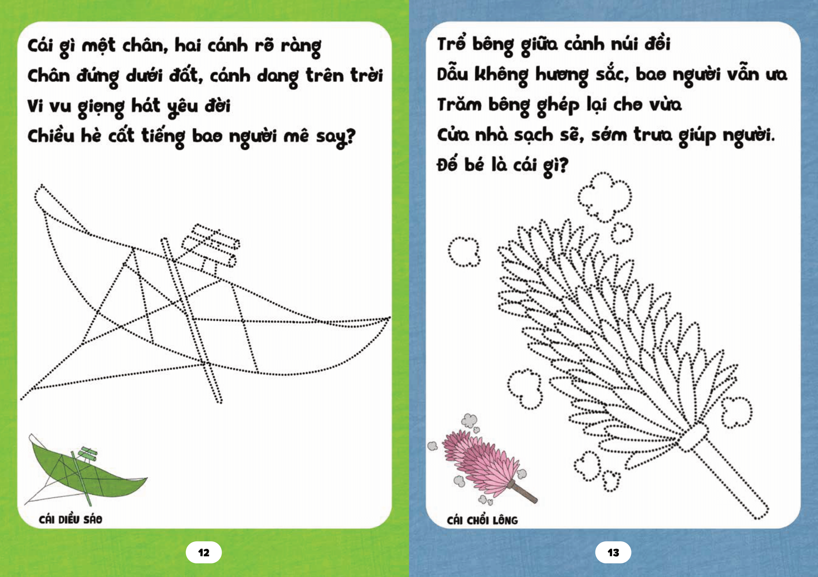 bé tập tô phát triển tư duy - câu đố về đồ vật